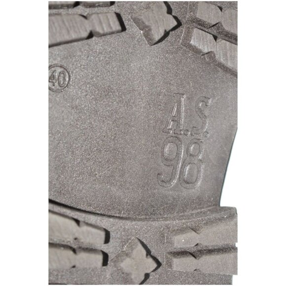 $450 A.S. 98 DORAN BUKLE BOOT SMOKE MOTO BUCKER BUCKLES EGGPLANT 40 (DB13) - Picture 8 of 8